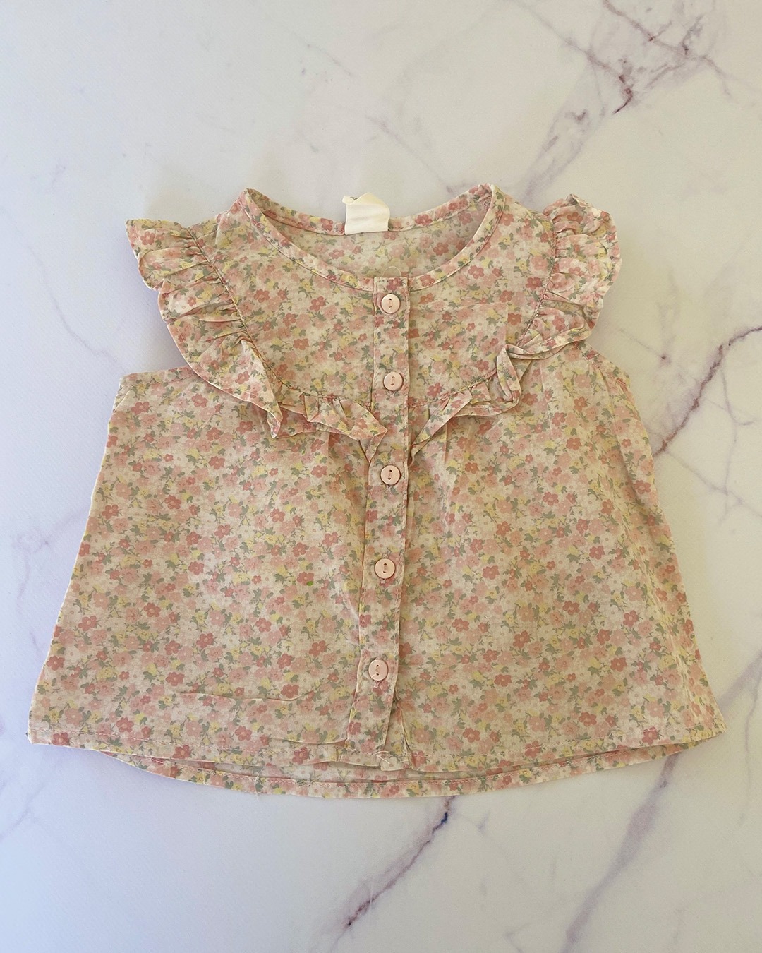 H&M floral shirt - 6/9m