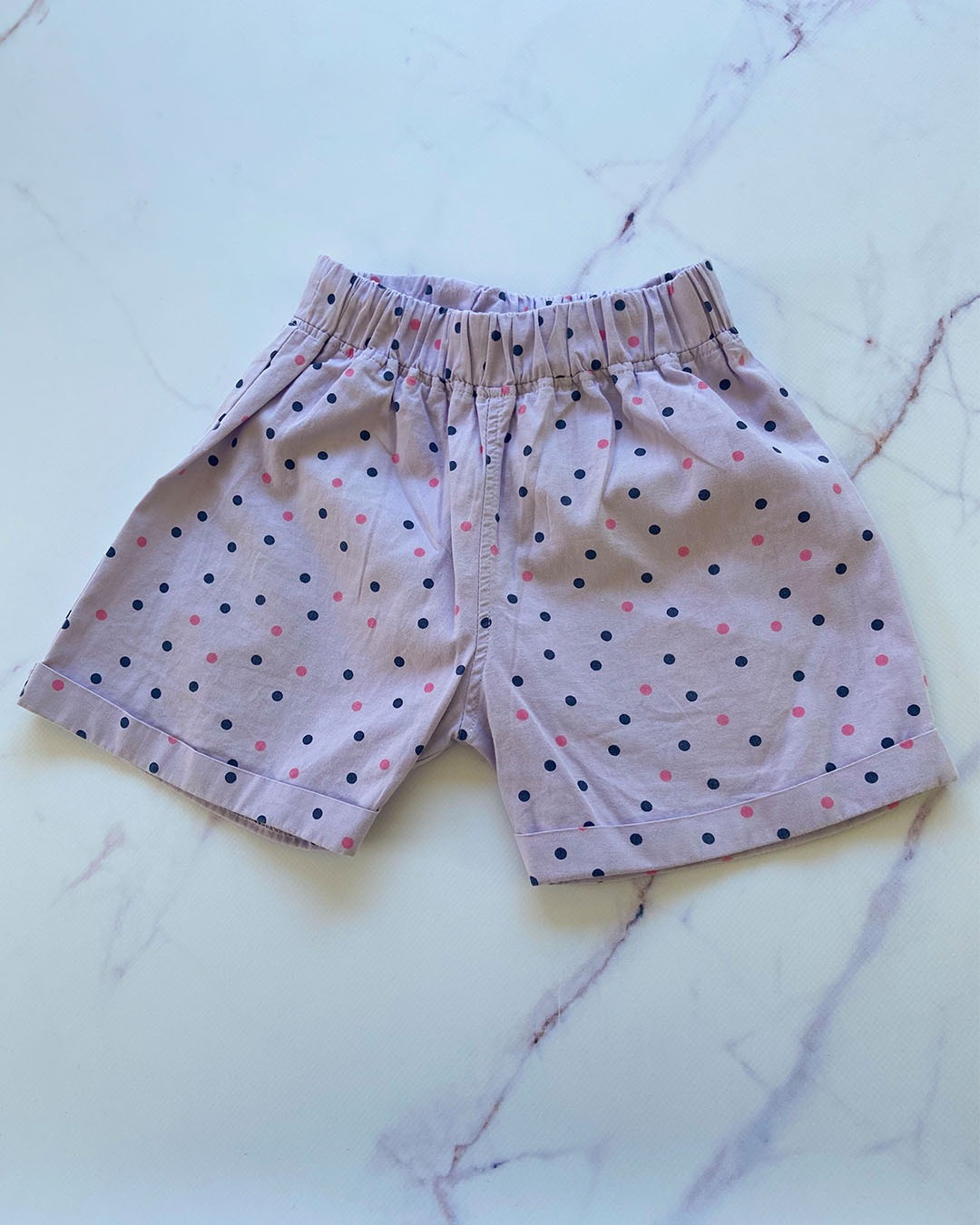 Woolworths purple dotty shorts - 12/18m
