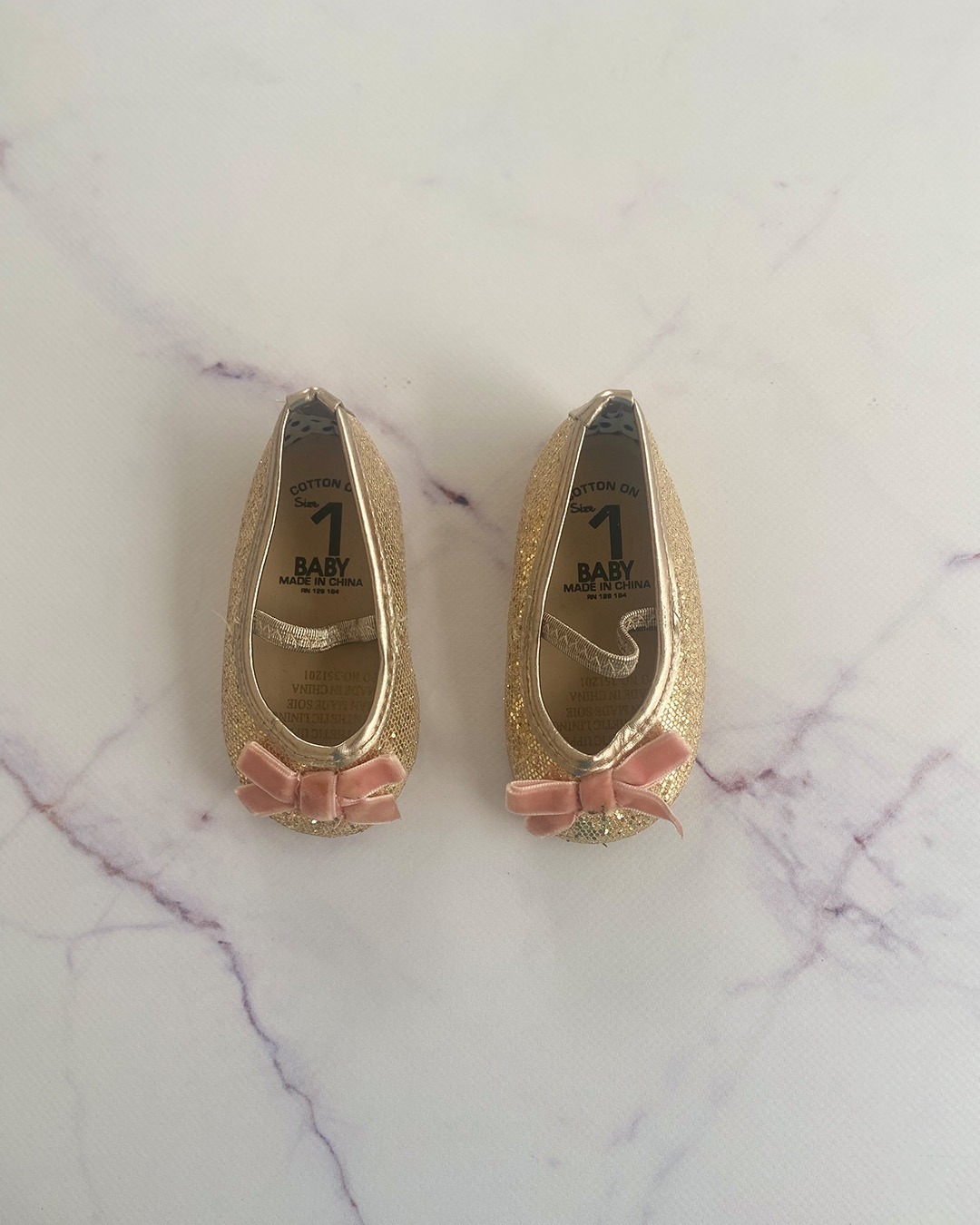 Cotton On gold pumps - Size 1