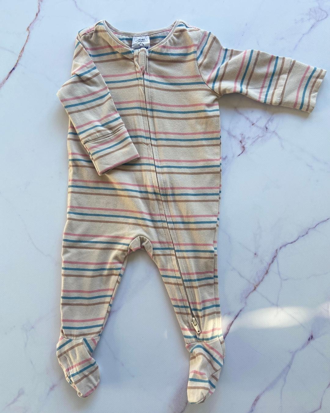 Cotton On striped babygrow 0/3M