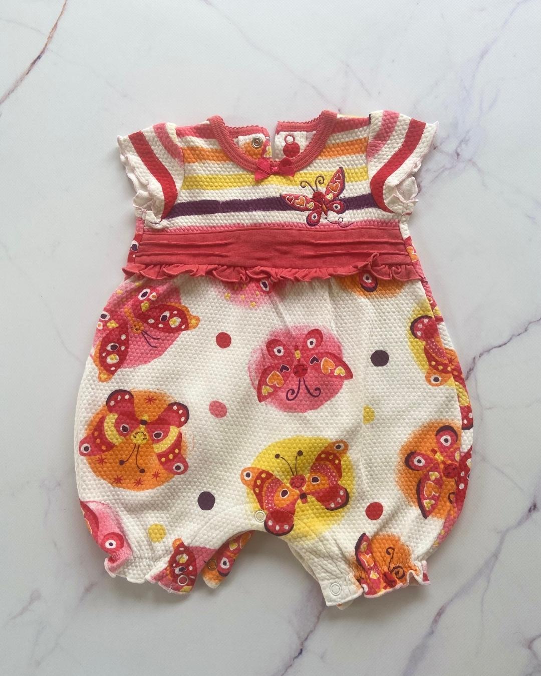 Woolworths pink butterfly baby grow 1/3M