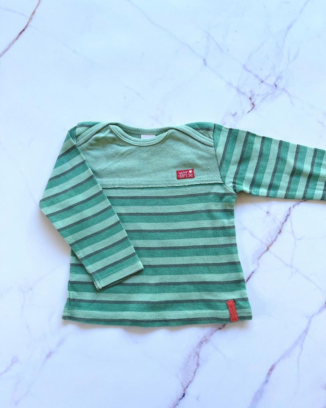 Naartjie striped long sleeve T shirt 3/6M