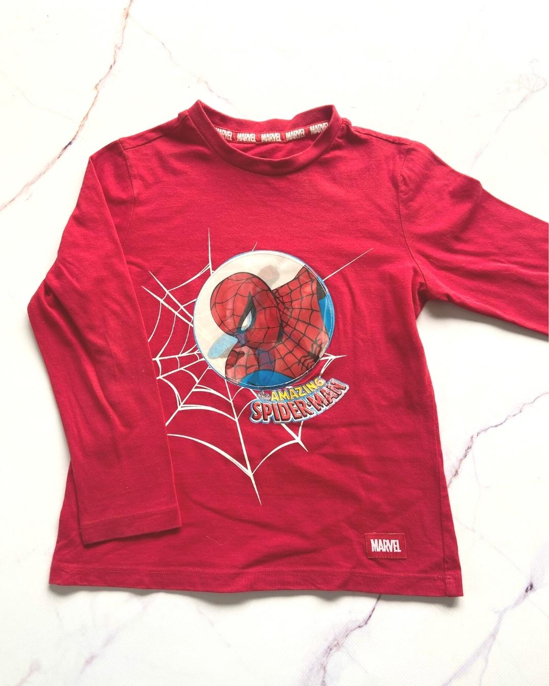 Woolworths Spiderman red long sleeve T shirt 5Y