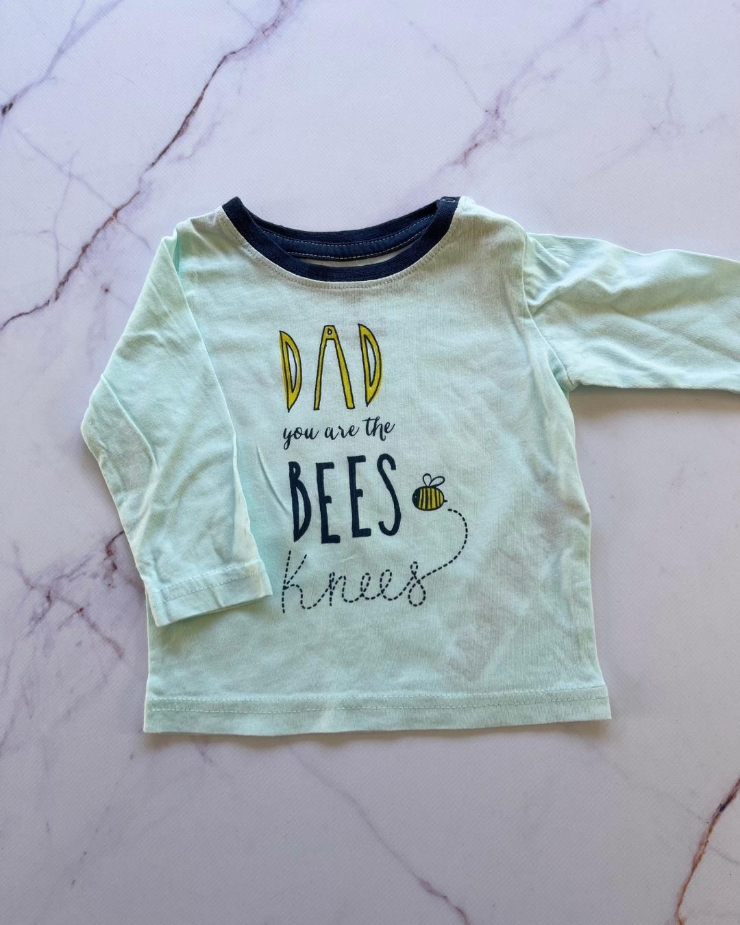 Cotton On green long sleeve Bees T shirt 6/12M