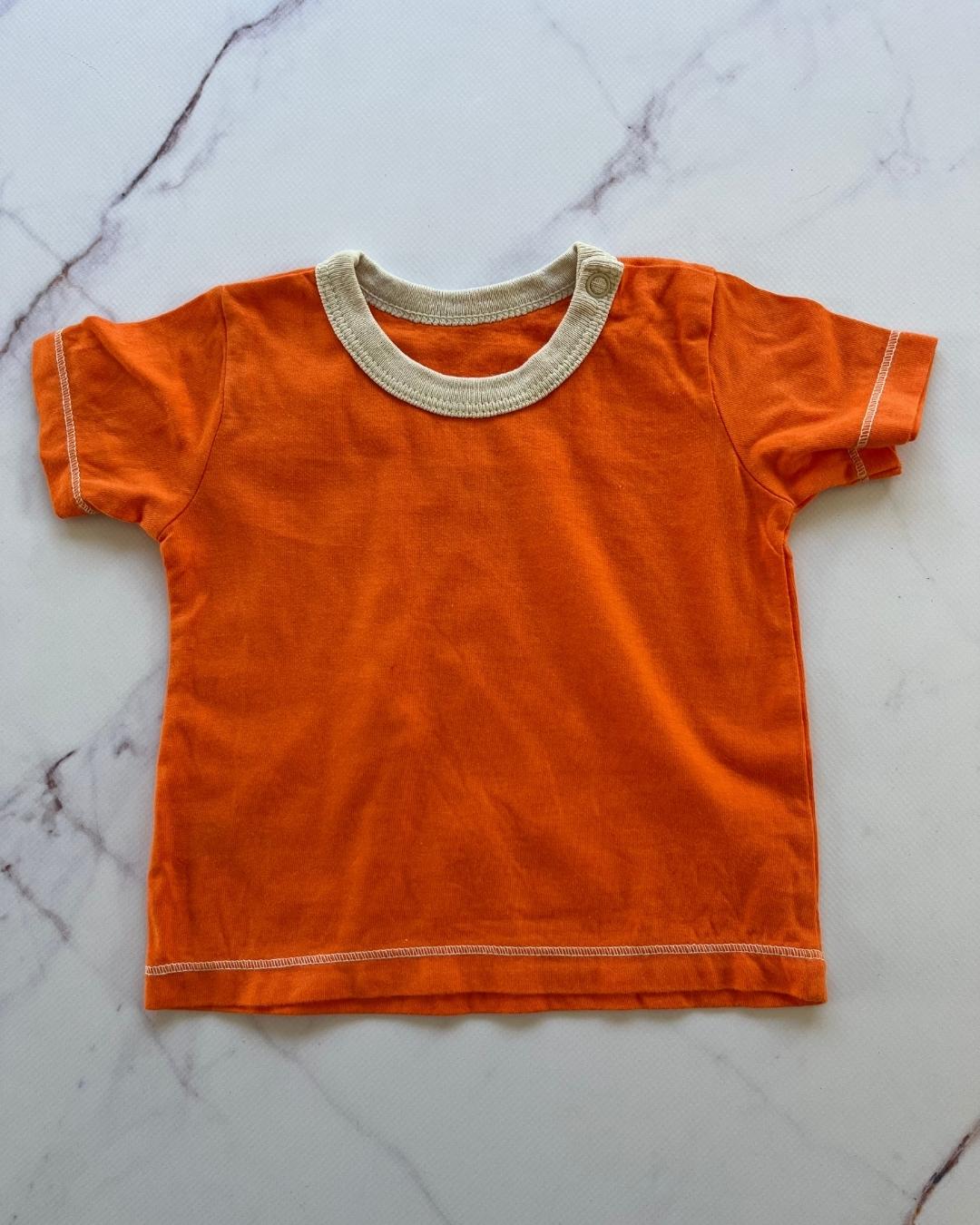 Woolworths orange T shirt 3/6M