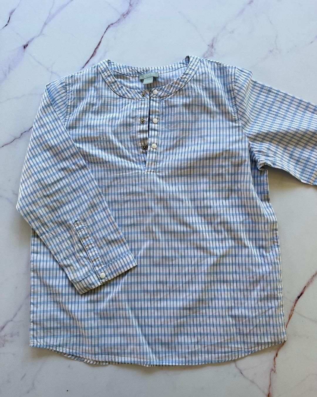 Cos blue checkered long sleeve shirt 5/6Y