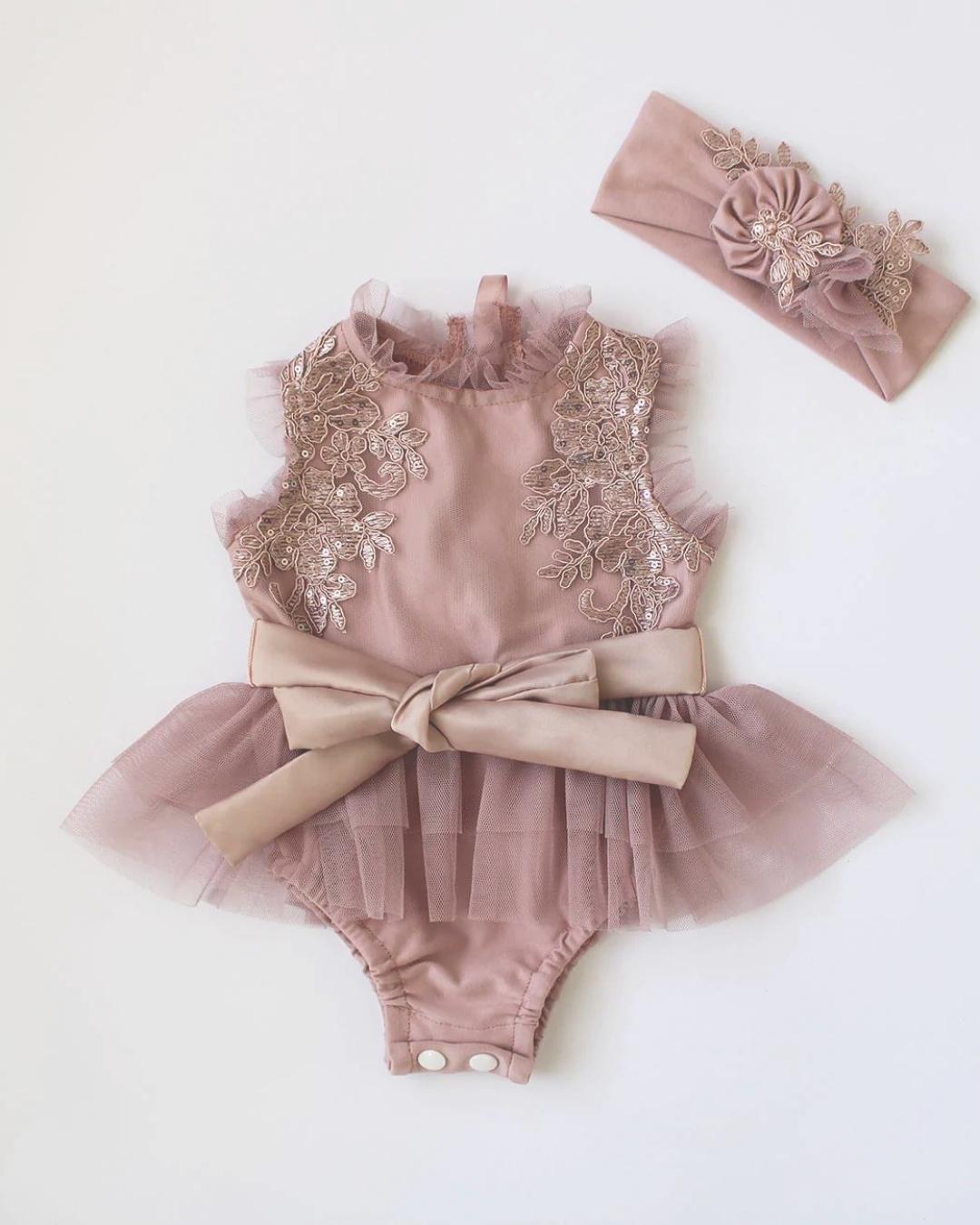 *NEW* Tiny Necessities tulle dress and matching headband - various sizes