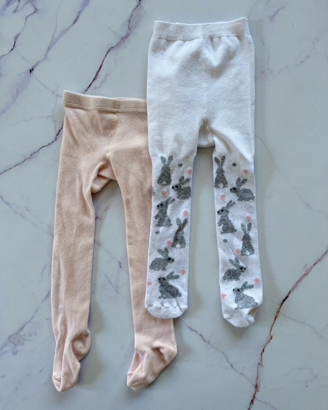 Stocking set pink and white12/24M