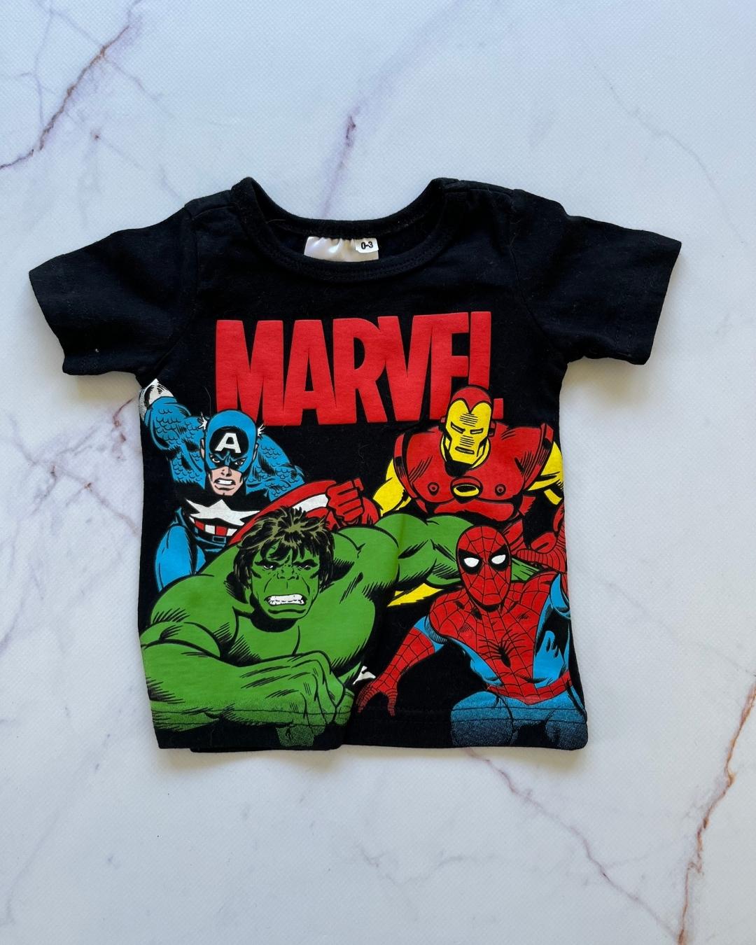 Cotton On Marvel T shirt 0/3M