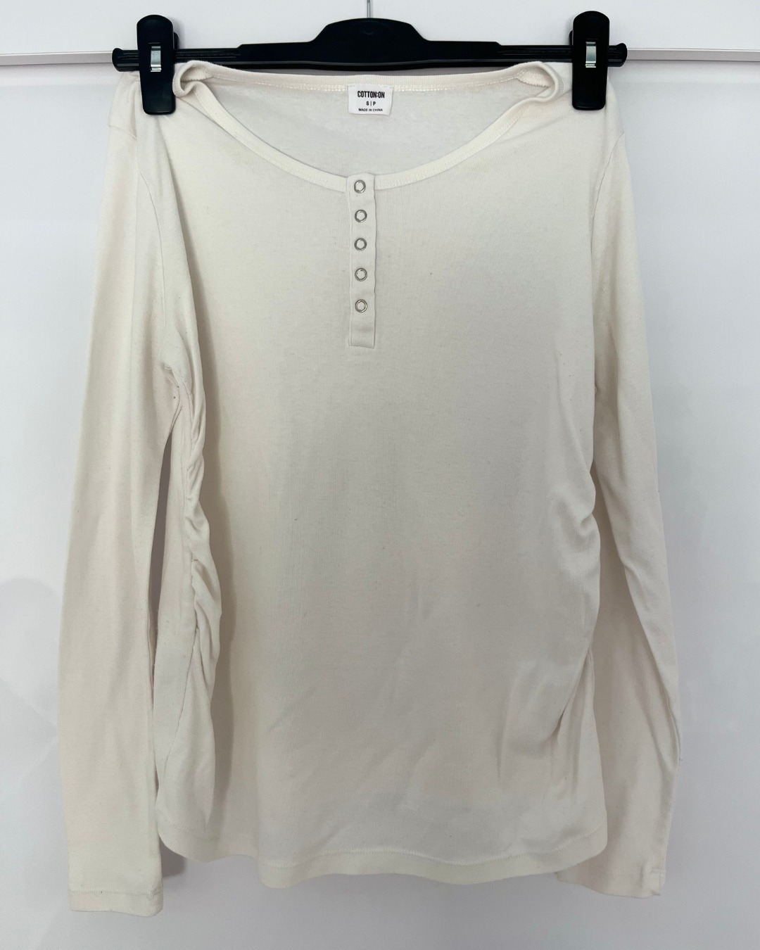 Cotton On maternity long sleeve white top Small