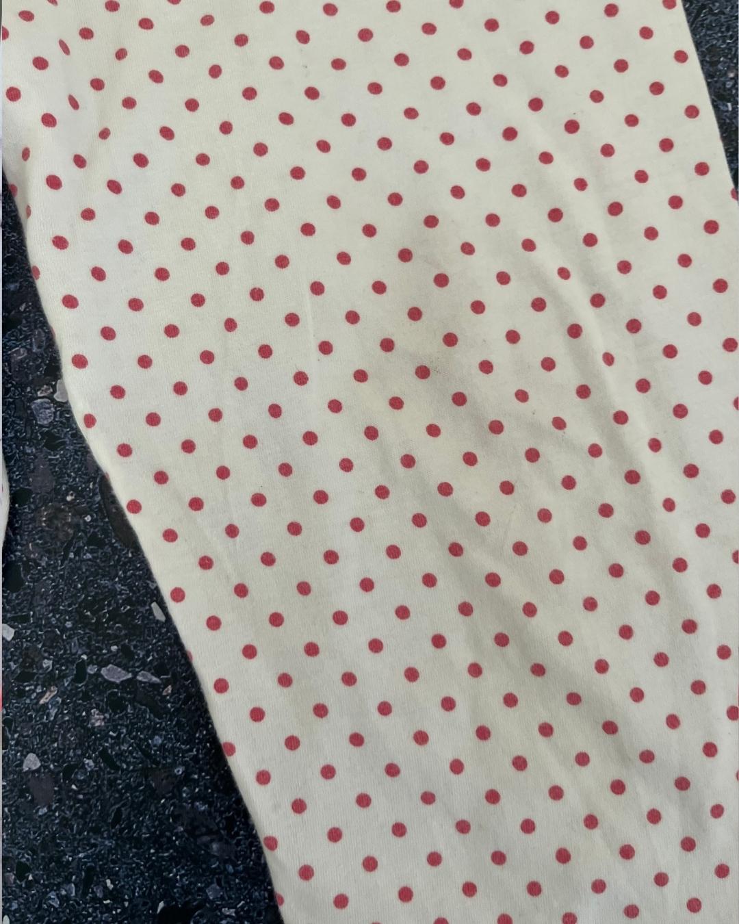 The Little White Company white pajamas with pink polka dots 5/6Y - Image 4