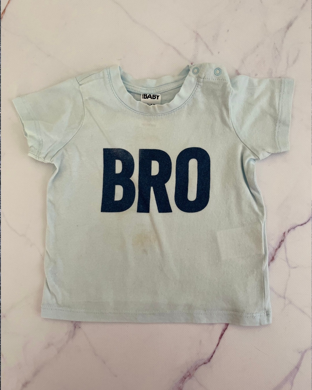 Cotton On blue 'Bro' T shirt 6/12M
