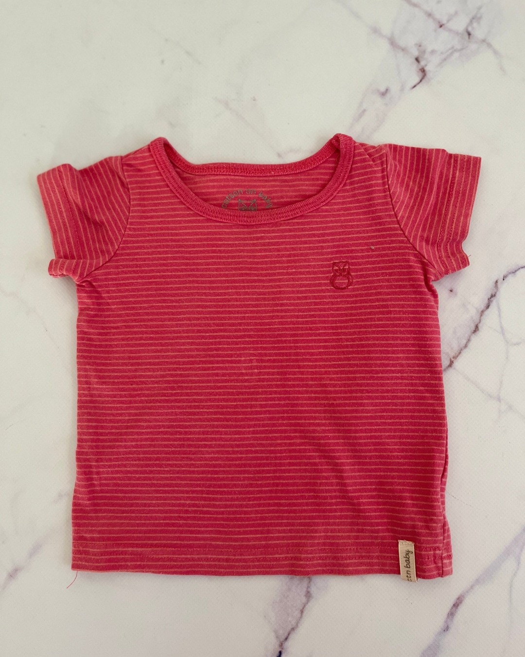 Cotton On pink owl T shirt Newborn