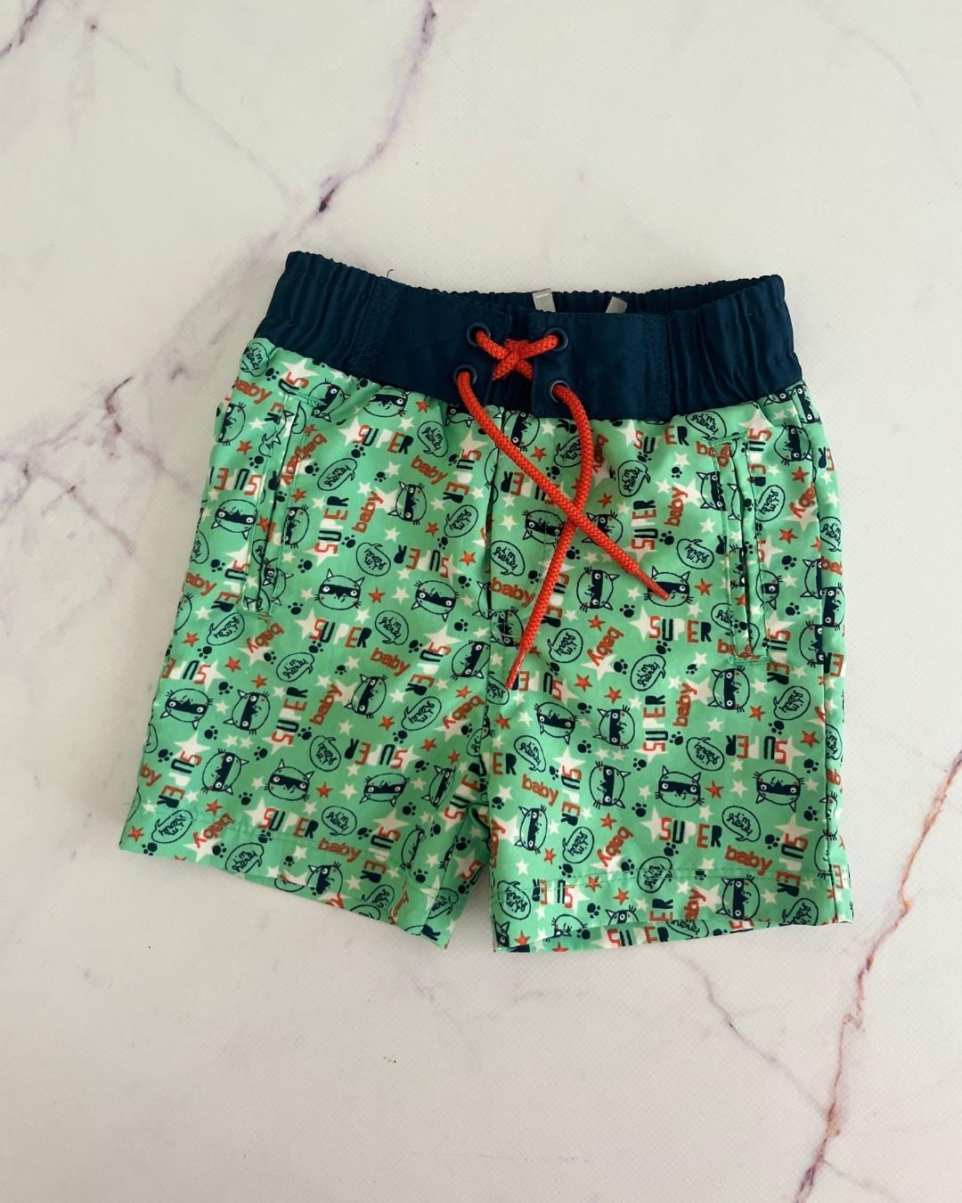 Orchestra green 'Super Baby' board shorts 9M