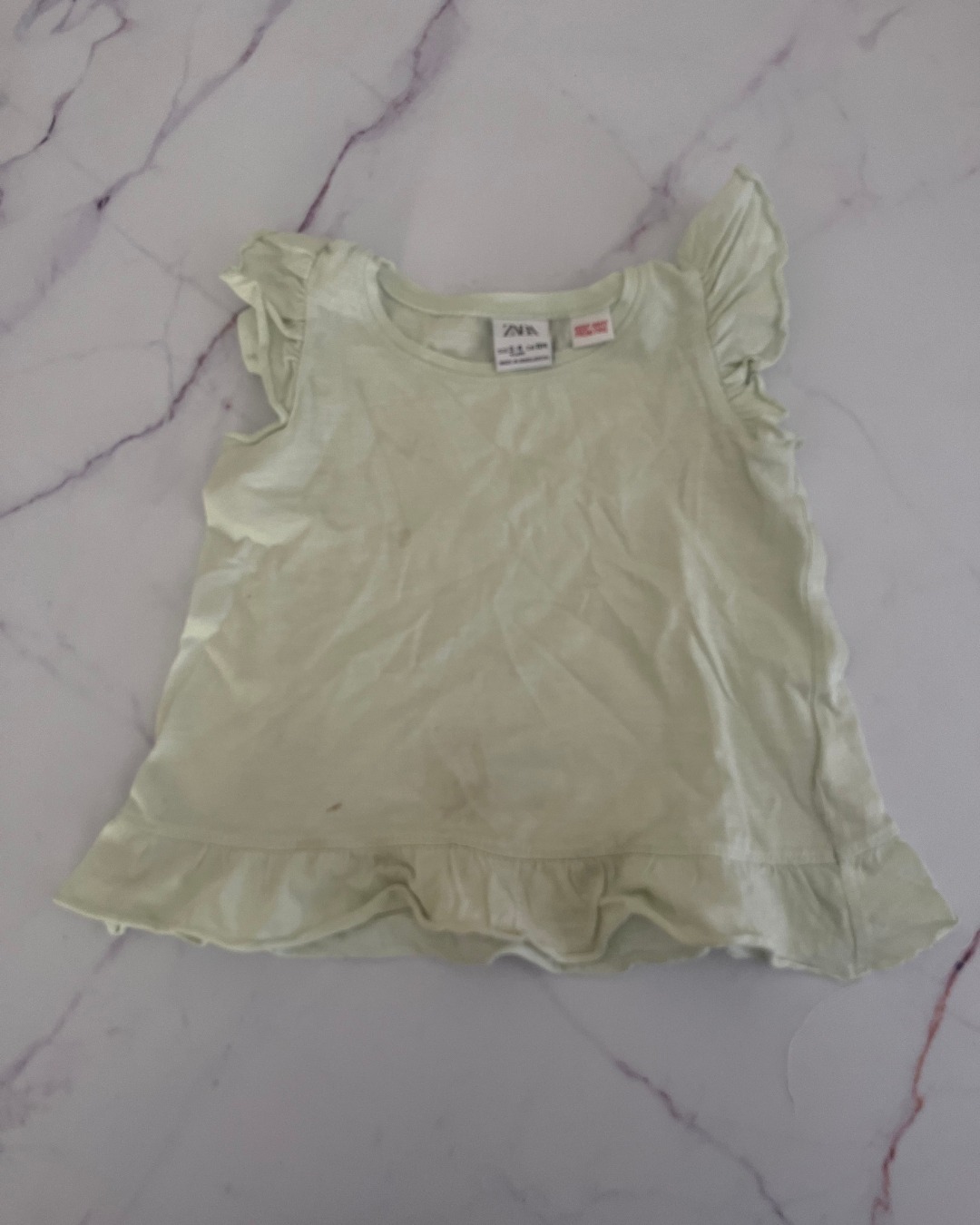 Zara green top 3/4Y