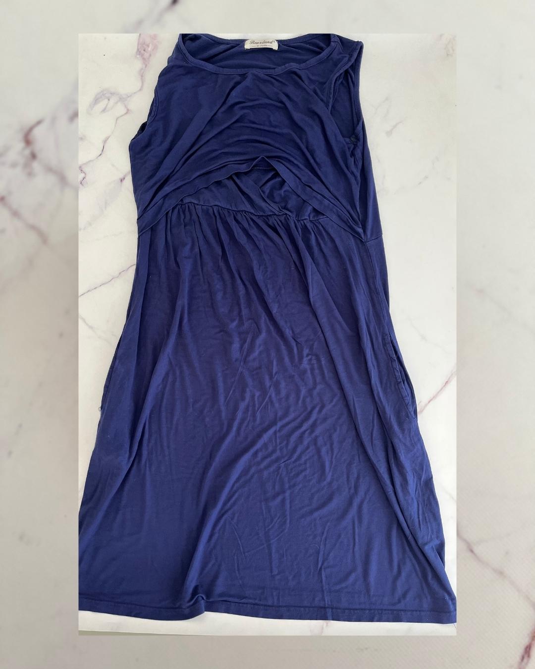 Bear Island blue maternity dress Medium