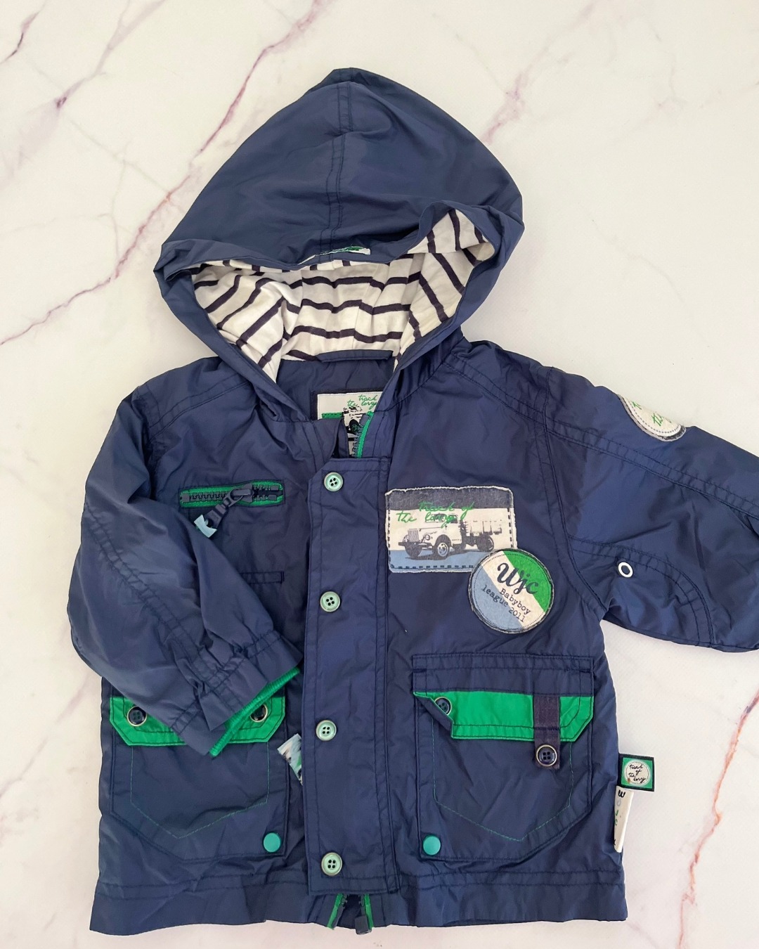 Wojcik blue truck jacket 6/12M