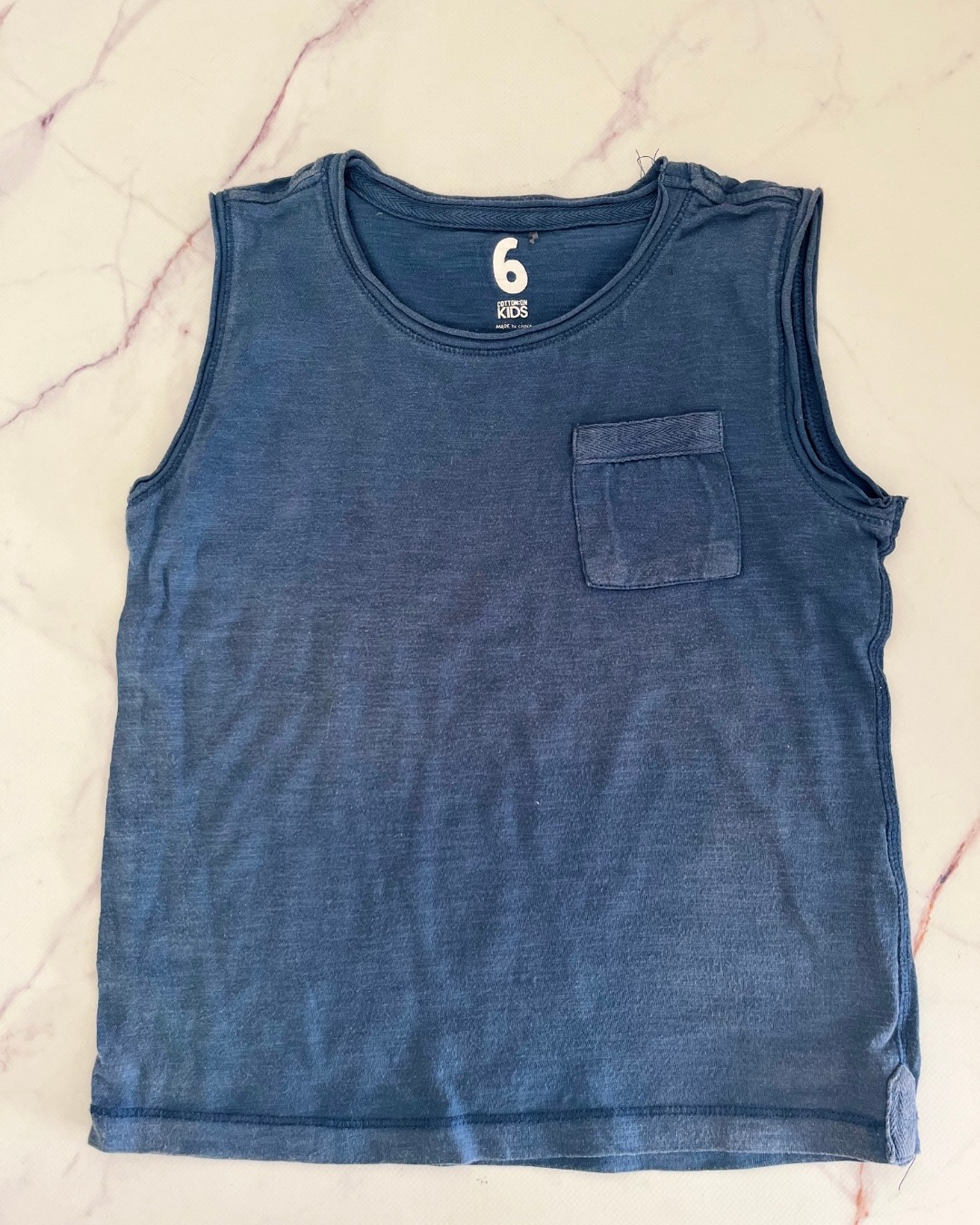 Cotton On blue vest 6Y