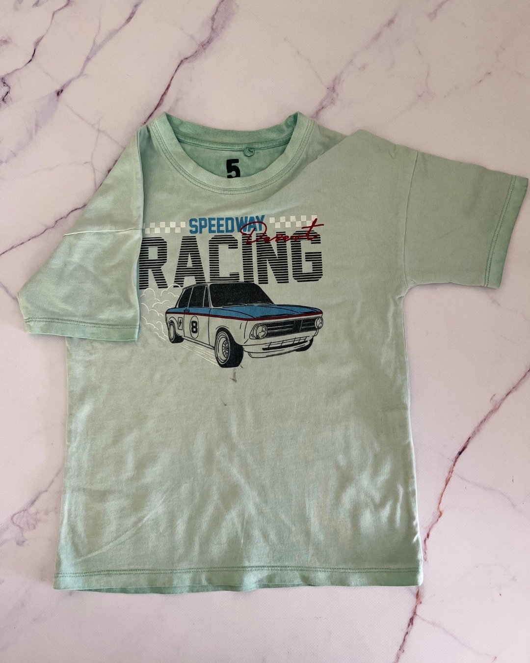 Cotton On green Speedway T shirt 5Y