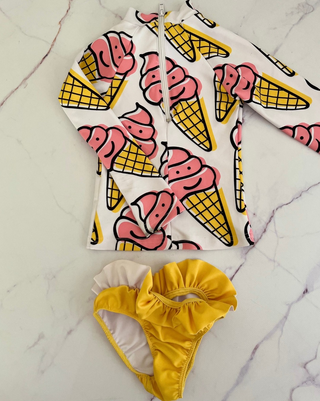 Endjie Ice Cream swimming top and bikini bottoms 5/6Y