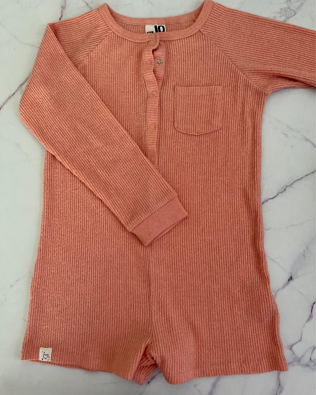 Cotton On orange romper 10Y