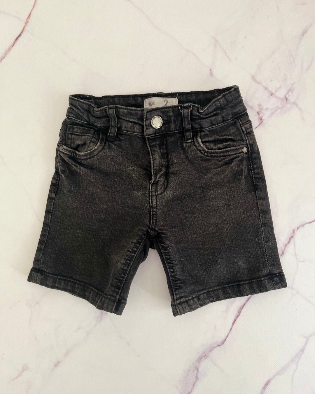 Cotton On black denim shorts 2Y