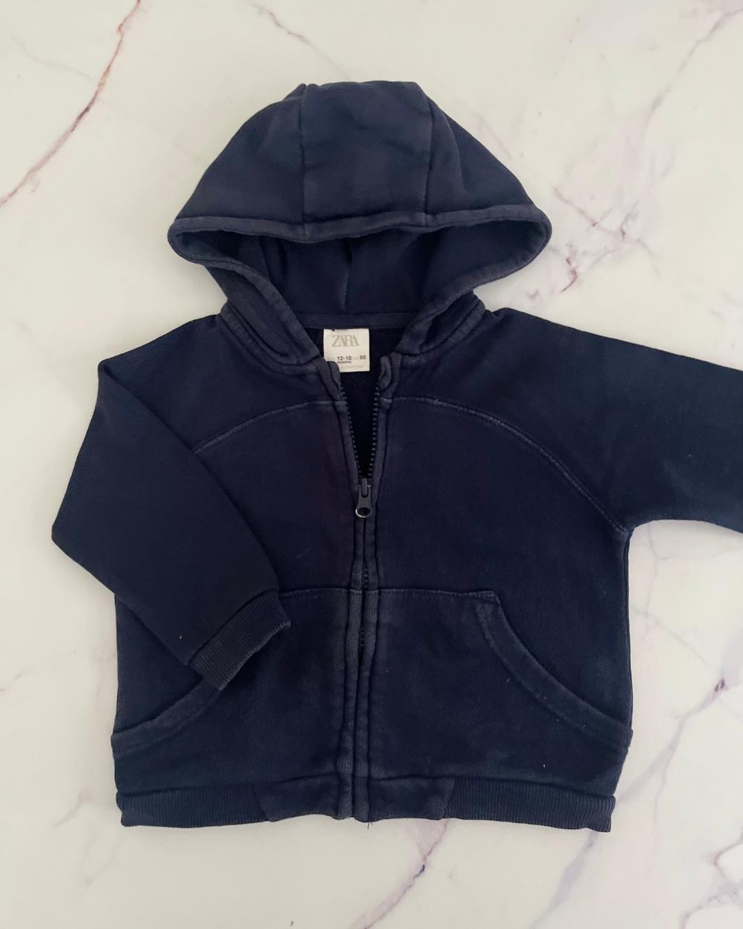Zara blue hoodie 12/18M