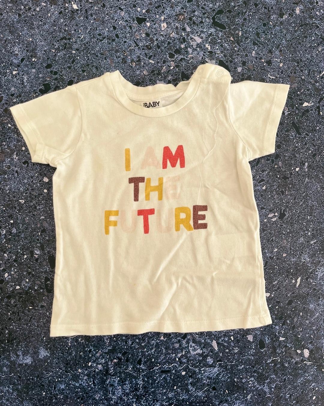 Cotton On white 'I am the Future' T shirt 6/12M