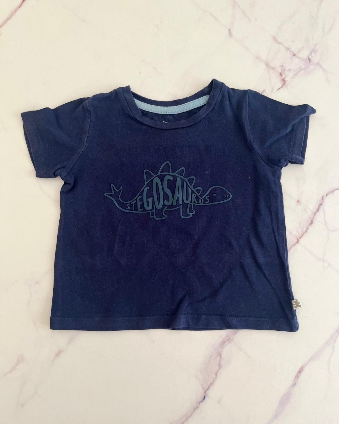 Woolworths blue Stegosaurus T shirt 6/12M