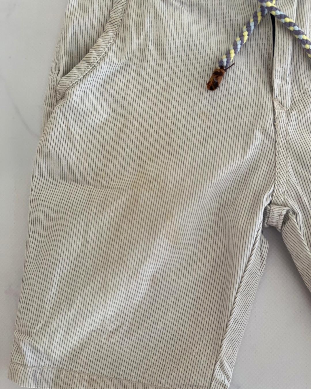 Zara white and blue thin striped shorts 5Y - Image 2