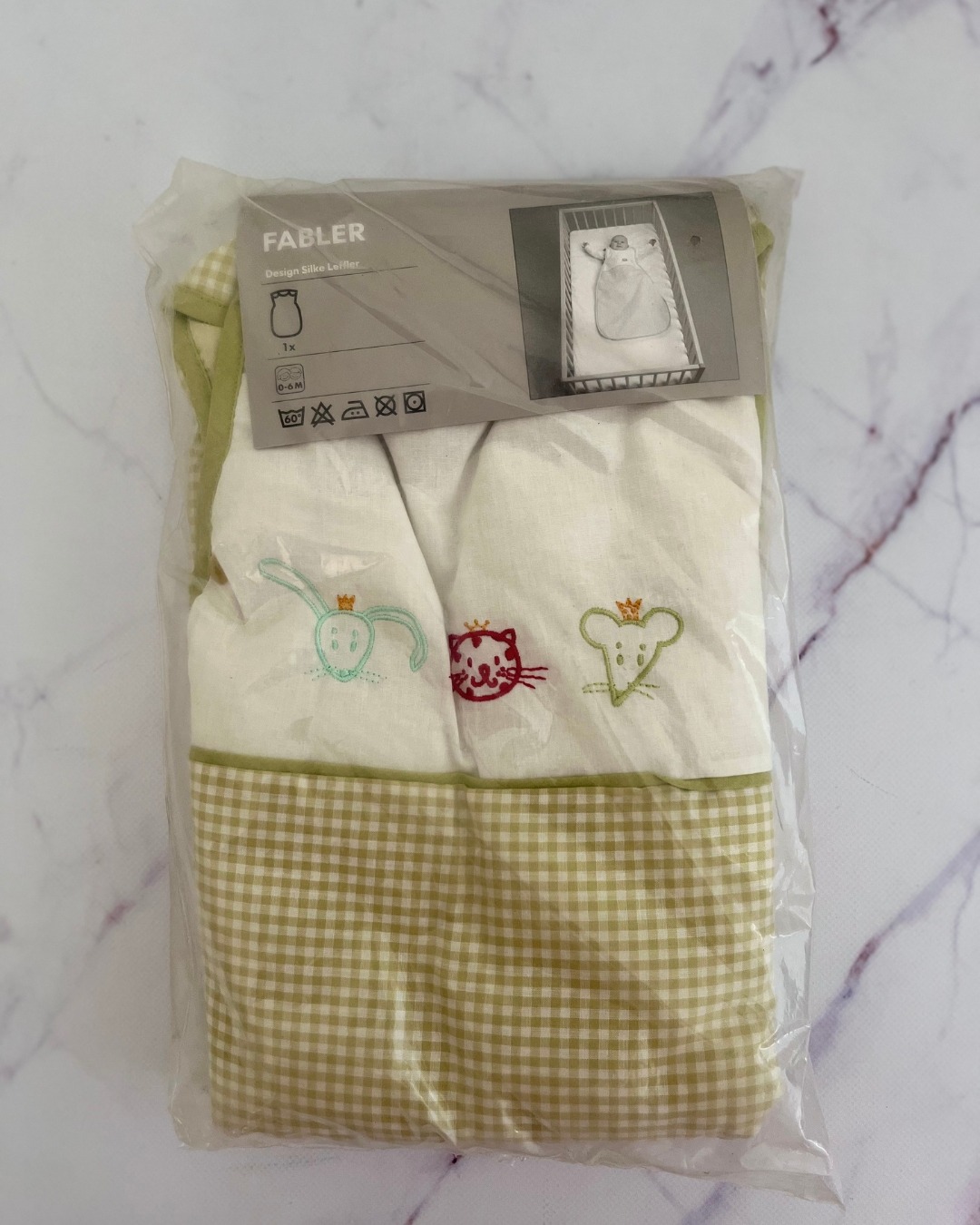 *NEW* Fabler green animal swaddle 0/6M