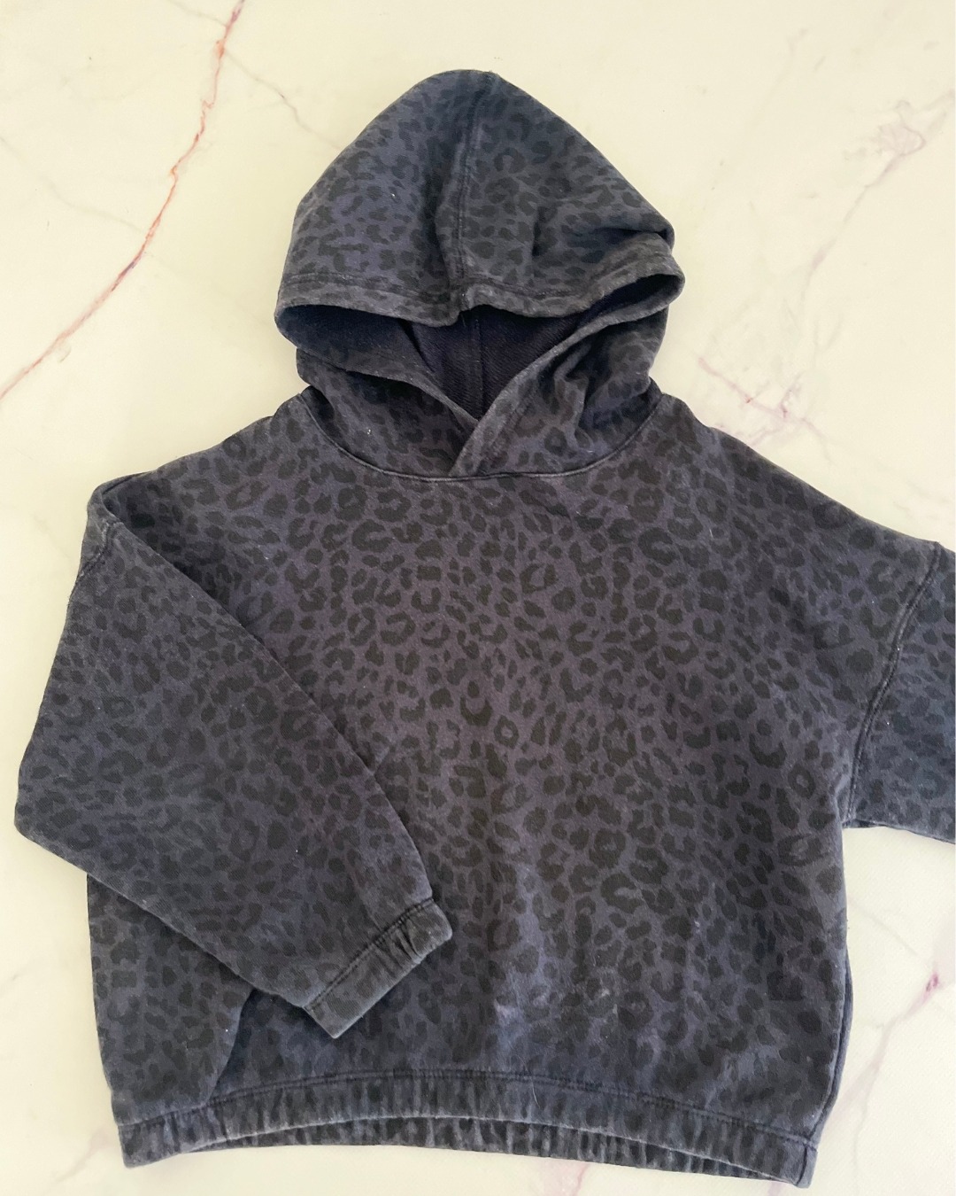Cotton On blue leopard print hoodie 5Y