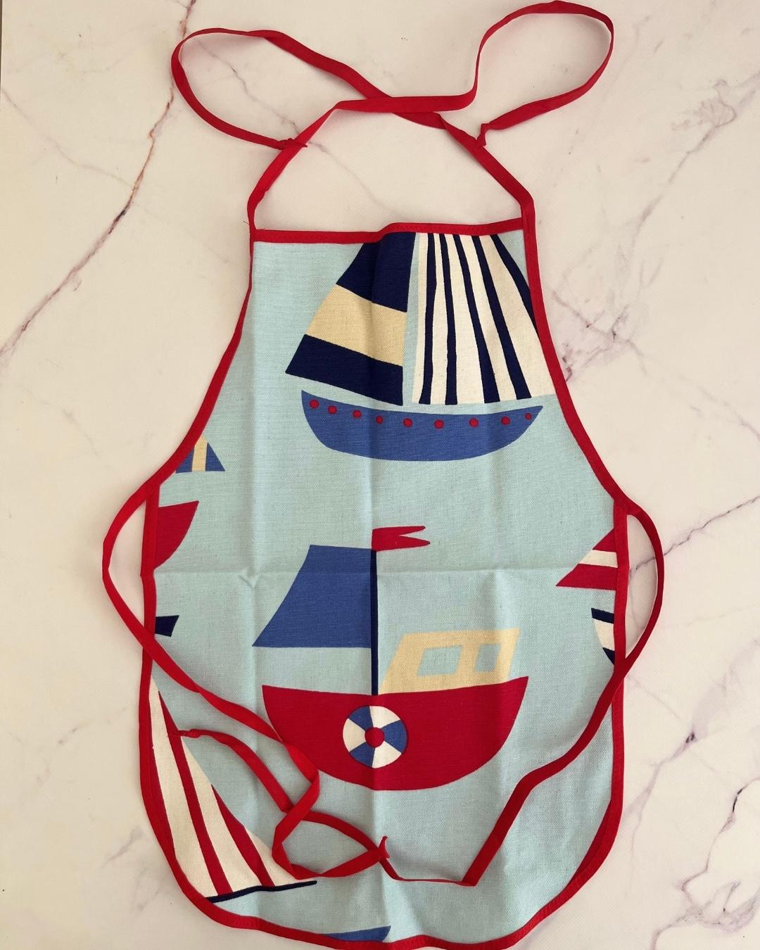 Blue sailing apron