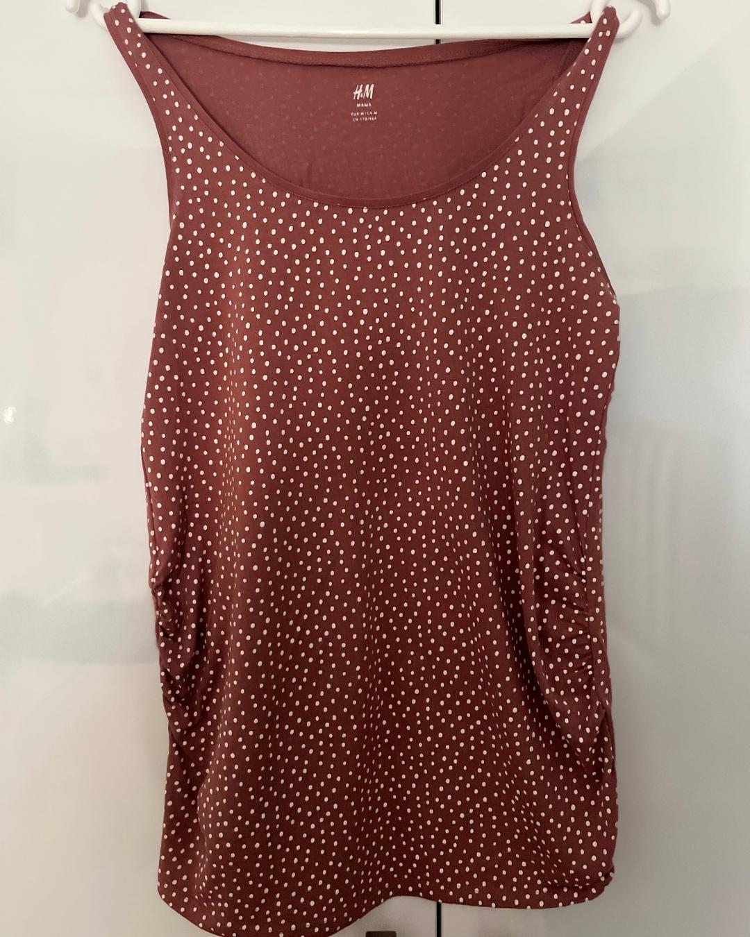 H&M orange maternity polka dot vest Medium