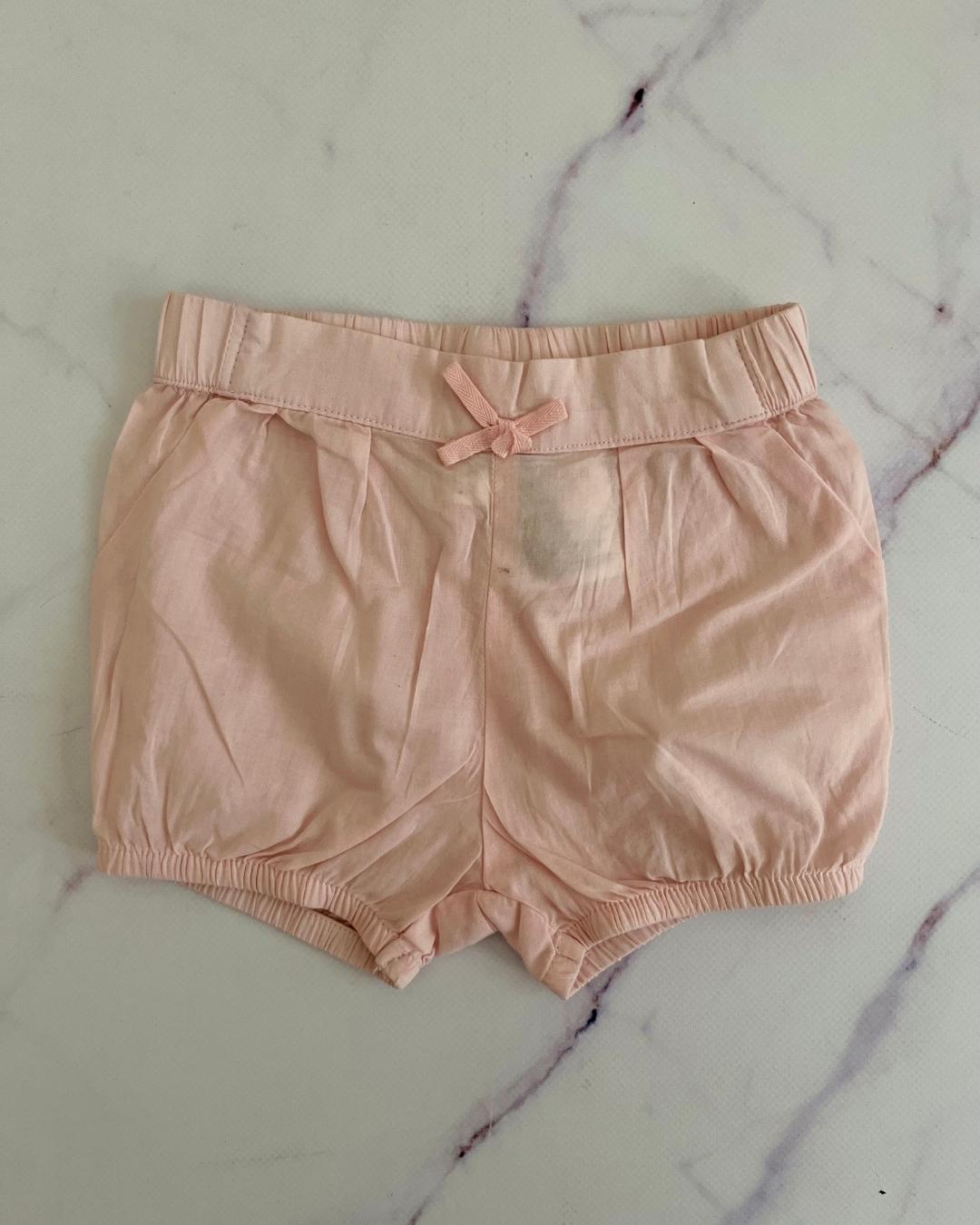 H&M pink shorts 4/6M