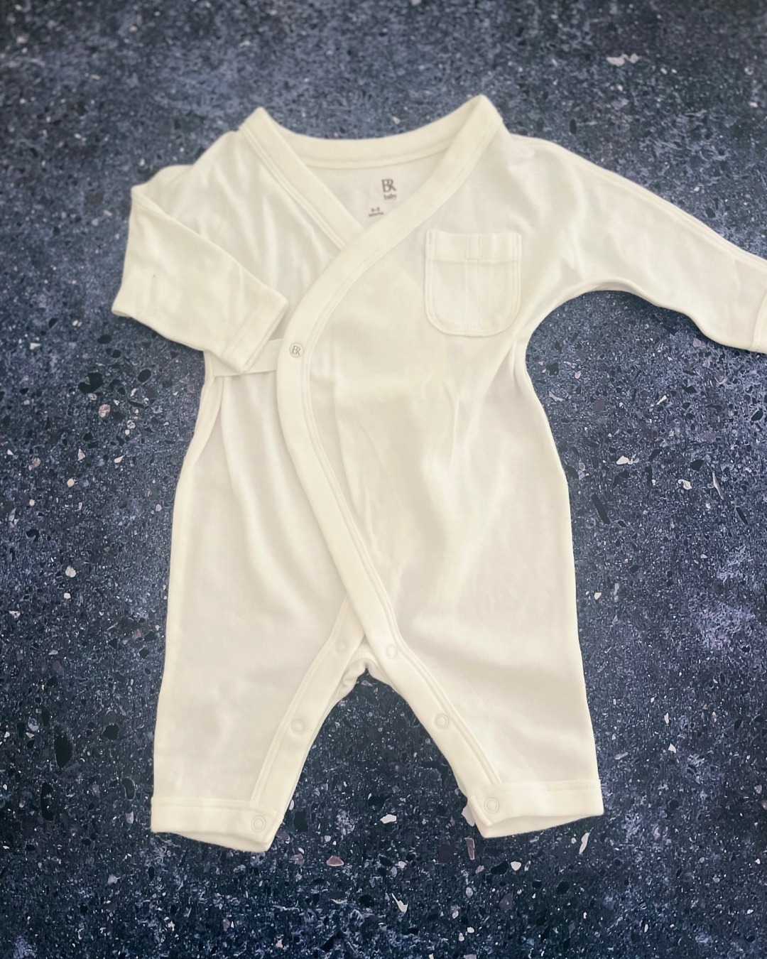 BR white romper 0/3M