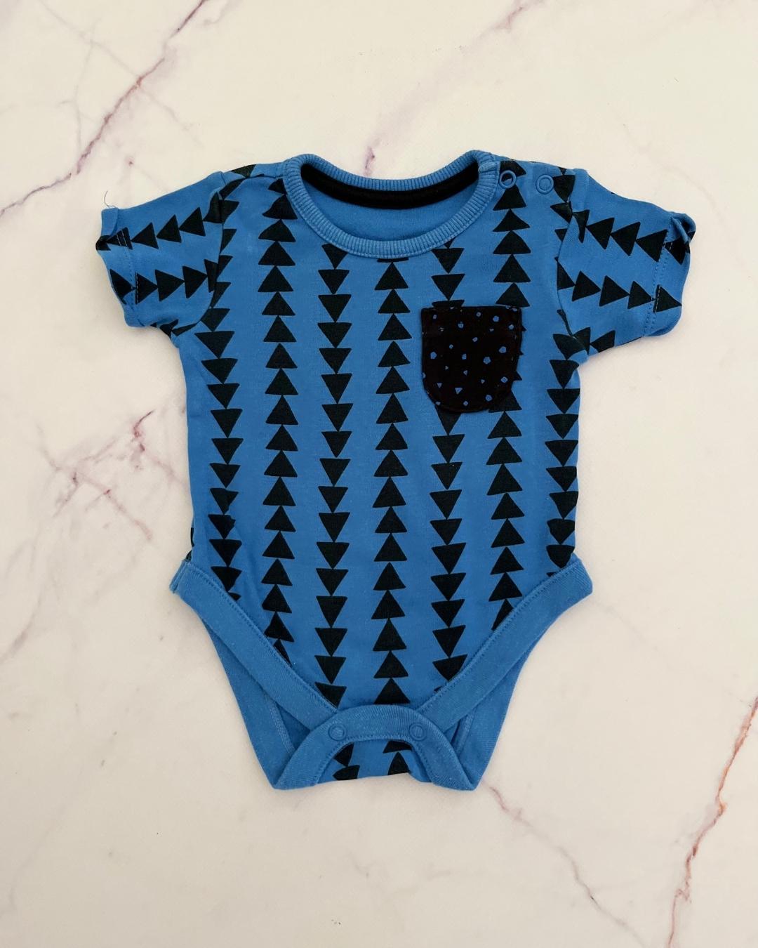 George blue triangle baby grow 0/3M
