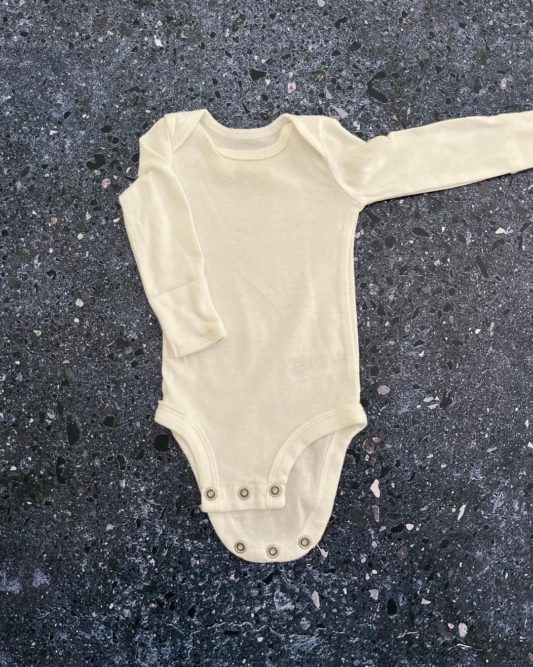 Carter's white long sleeve baby grow Newborn