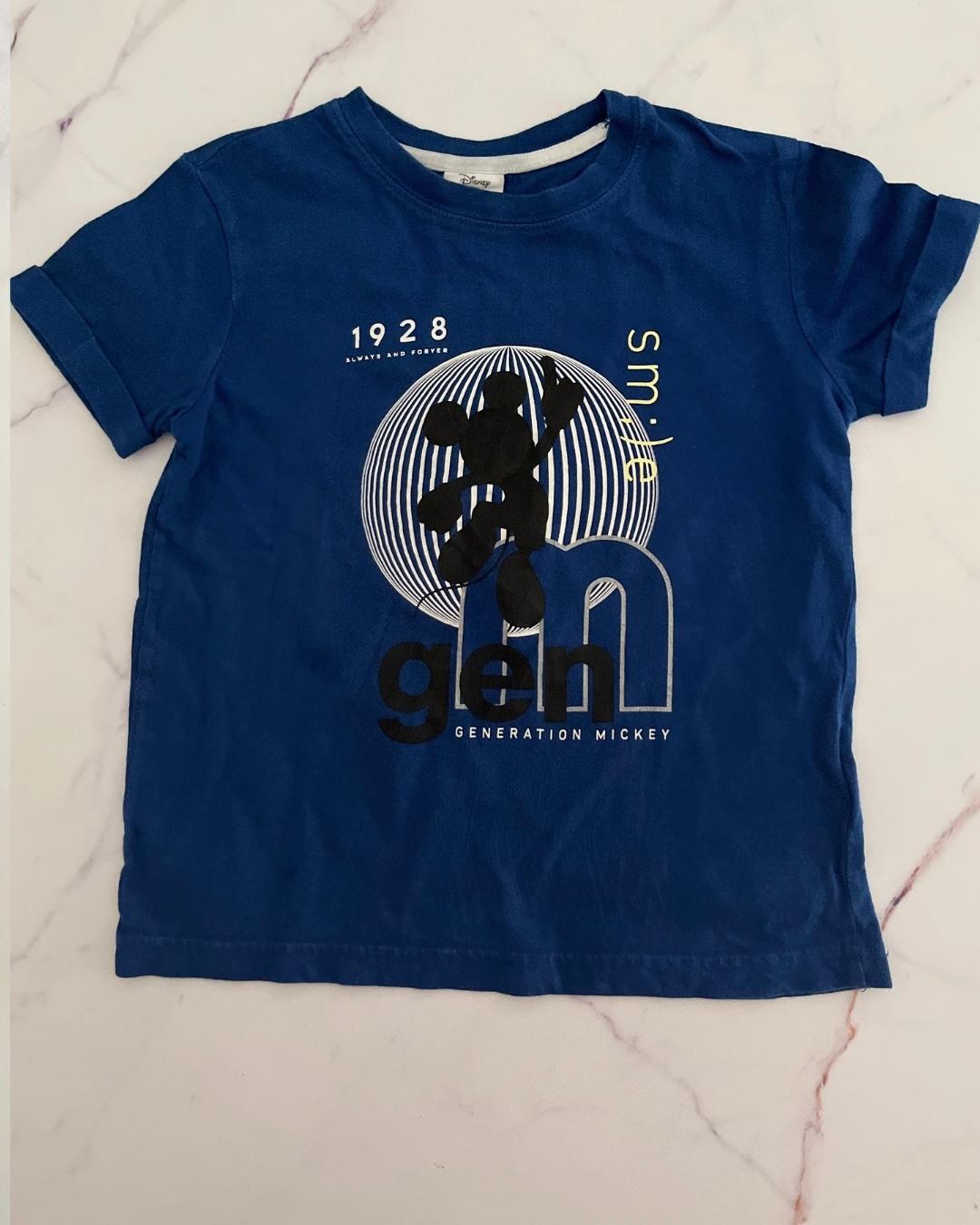 Disney blue Gen Mickey T shirt 4Y