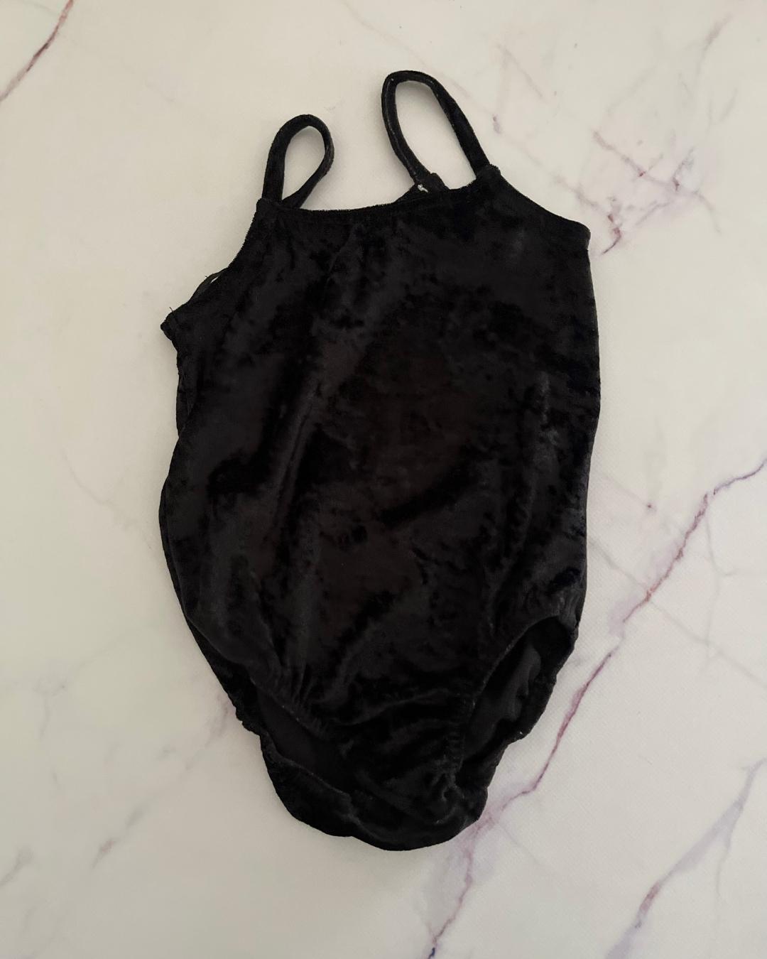 Fairy Shop black velvet leotard 4/5Y