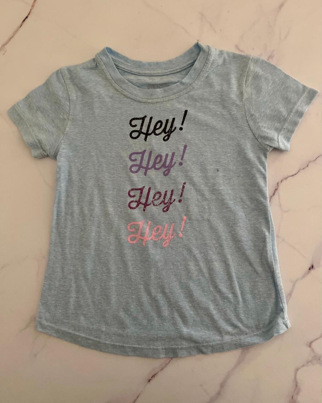 OTG blue Hey T shirt 7/8Y