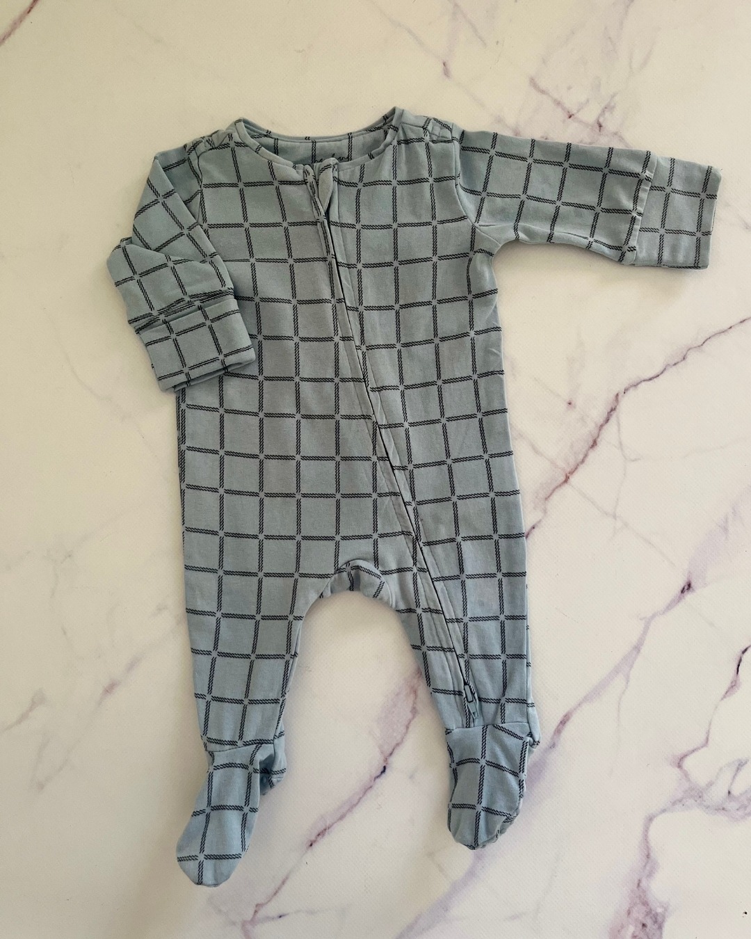 Cotton On blue rope pattern onesie Newborn