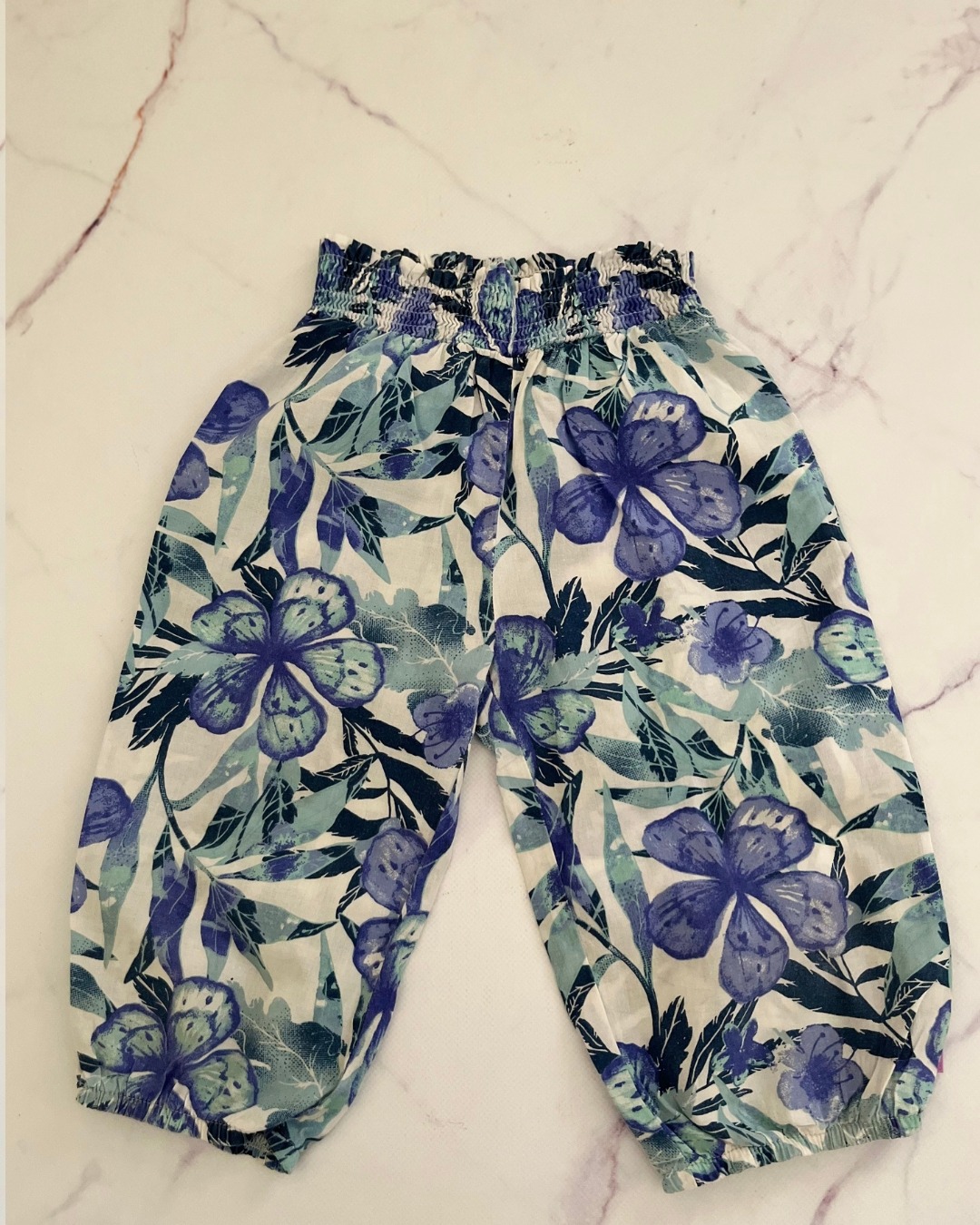 Naartjie purple flower pants 18/24M