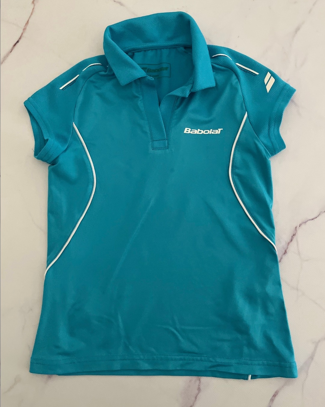 Babolat blue dri fit top 6/8Y