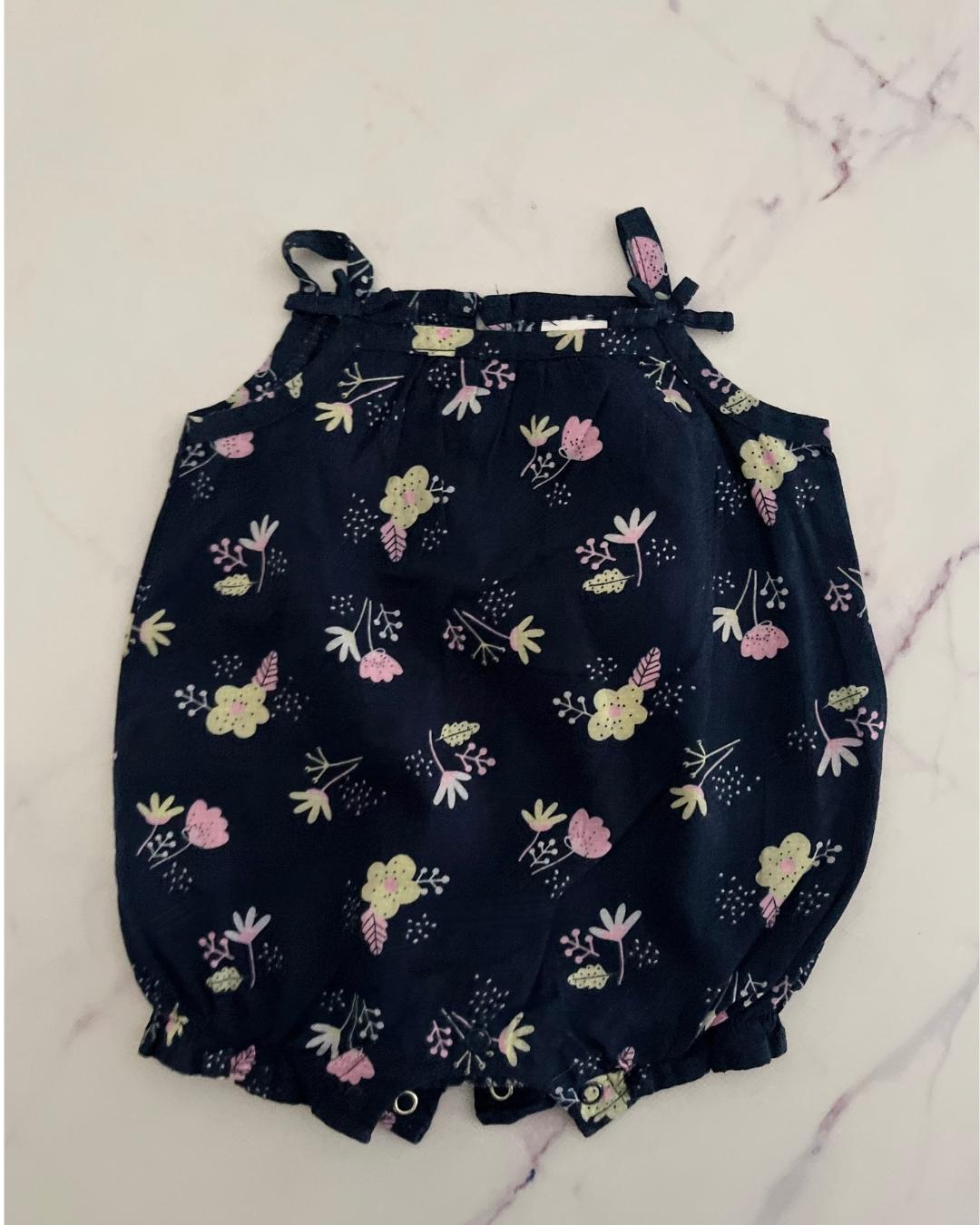 Kids & Co blue flower romper Newborn