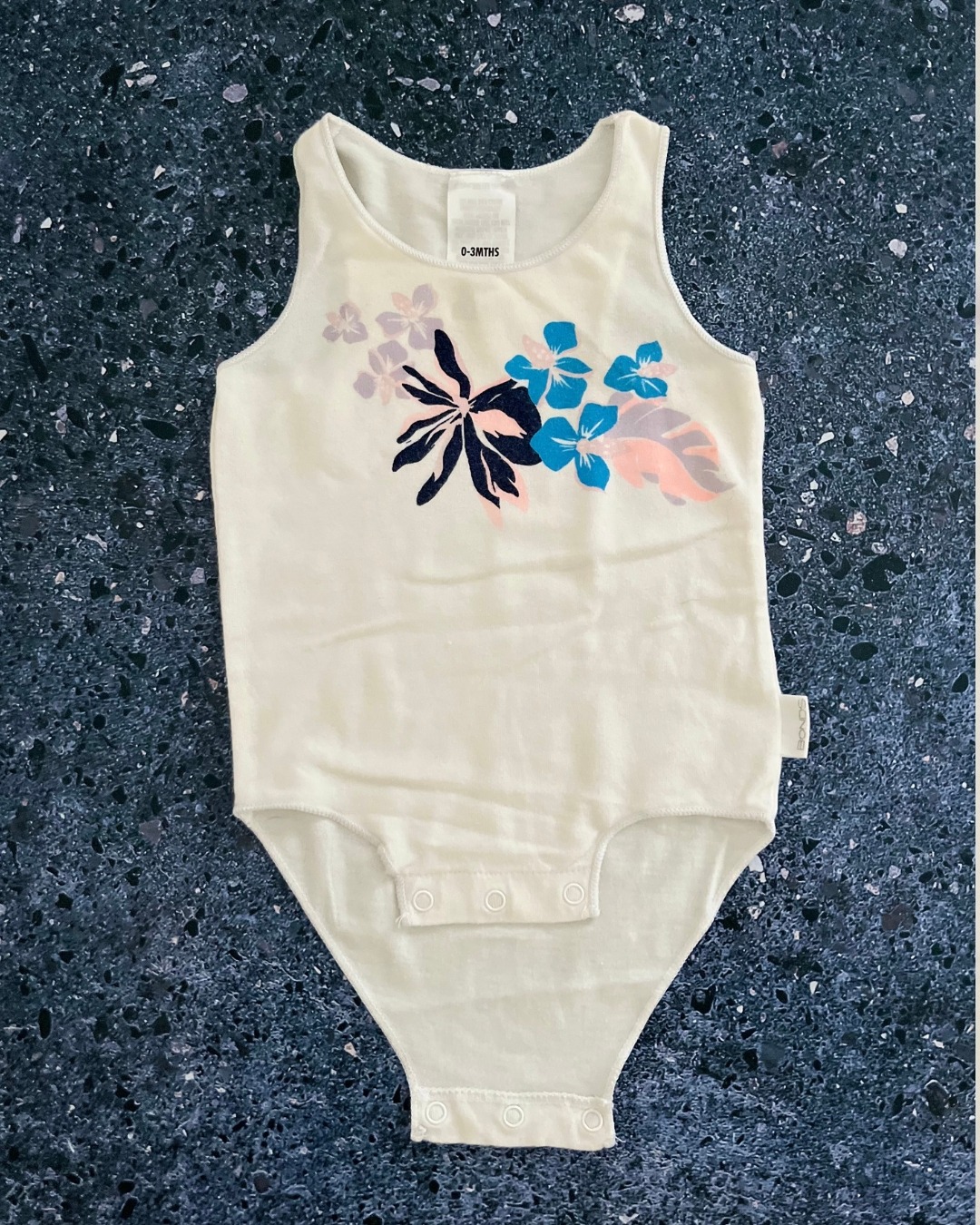 Bonds white flower baby grow 0/3M