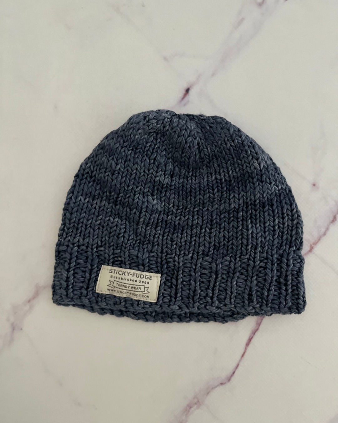 Sticky Fudge blue beanie Large