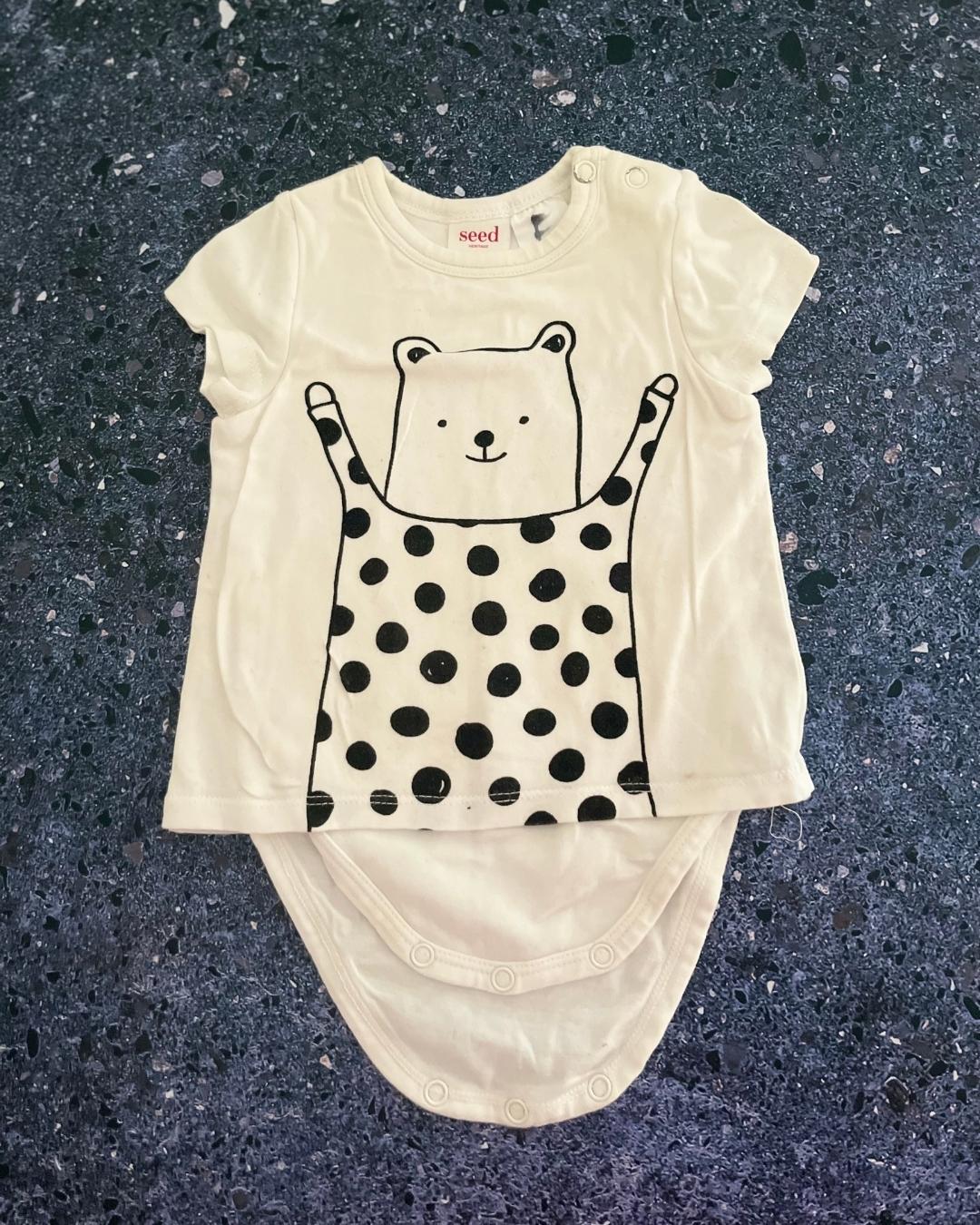 Seed white bear baby grow Newborn