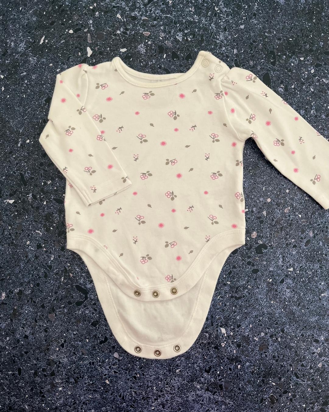 Jasper Conrad white cherries baby grow 3/6M