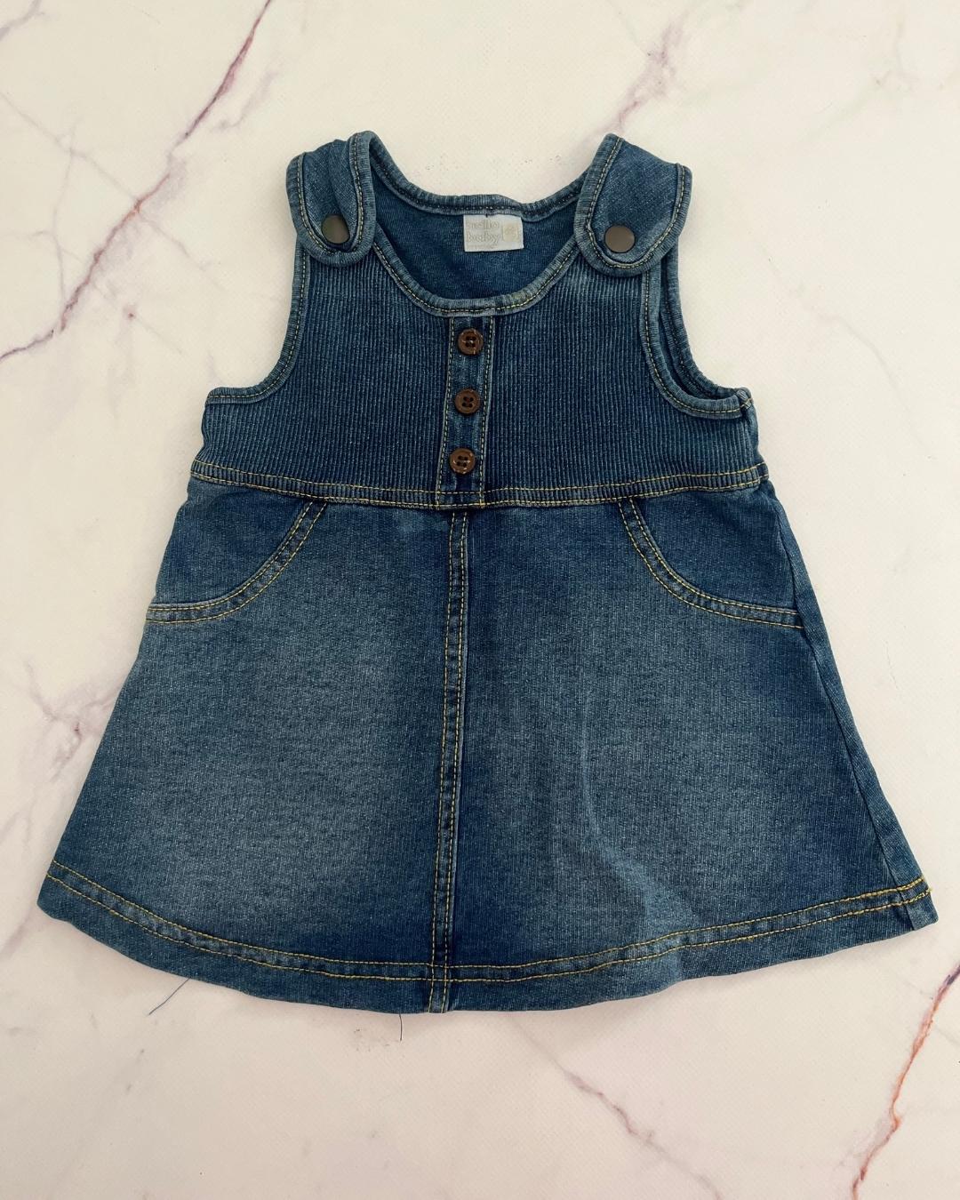LIndex blue denim dress 3/6M